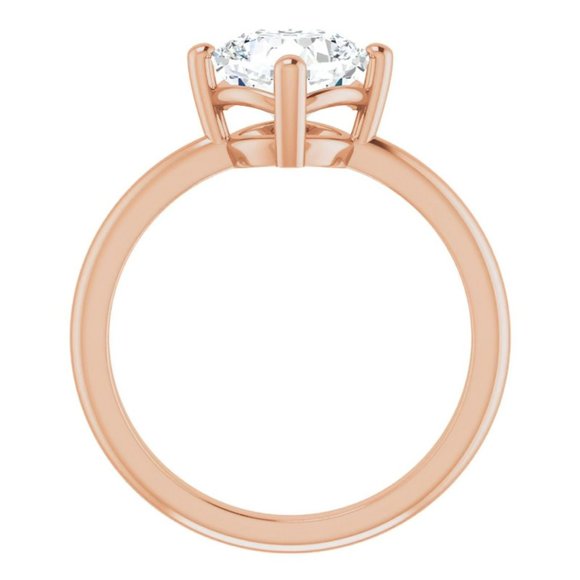 2.5Carat -8.0mm Kite-Set Cushion Moissanite Solitaire Ring - Picture 11 of 15